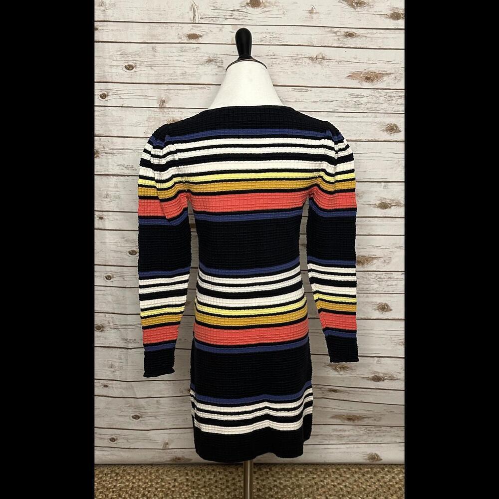 Free People multicolored Gidget sweater striped V-neck minidress Size XS - Picture 5 of 6